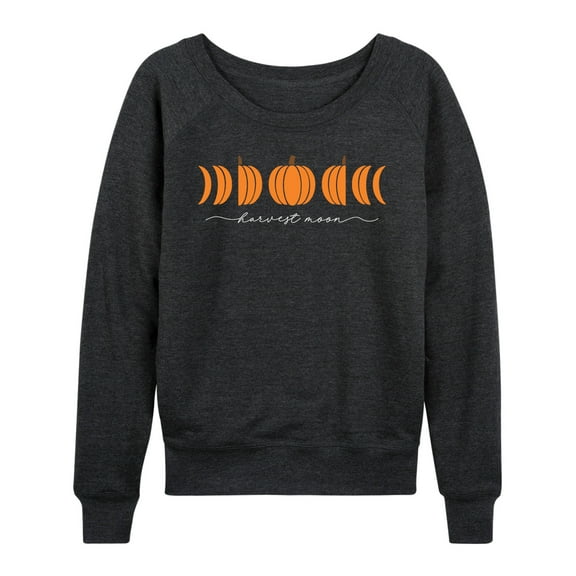 Instant Message - Pumpkin Harvest Moon - Women's Lightweight French Terry Long Sleeve Shirt