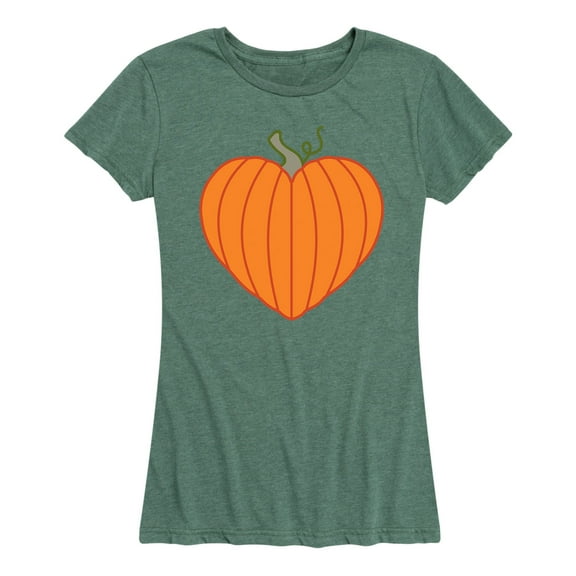Instant Message - Pumpkin Heart - Women's Plus Size Short Sleeve Graphic T-Shirt