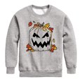 thumbnail image 1 of Instant Message - Pumpkin Lawn Bag - Toddler & Youth Crewneck Fleece Sweatshirt, 1 of 6
