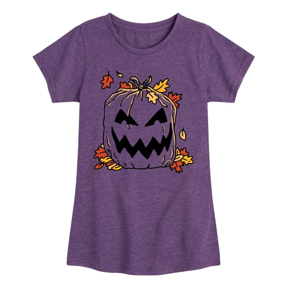 Instant Message - Pumpkin Lawn Bag - Toddler & Youth Girls Short Sleeve Graphic T-Shirt