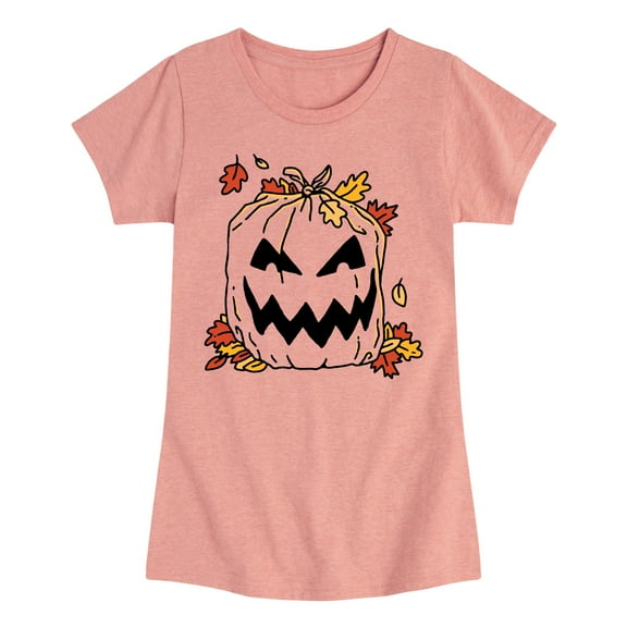 Instant Message - Pumpkin Lawn Bag - Toddler & Youth Girls Short Sleeve Graphic T-Shirt