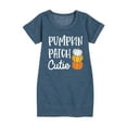 thumbnail image 1 of Instant Message - Pumpkin Patch Cutie - Toddler And Youth Girls Fleece Dress, 1 of 5