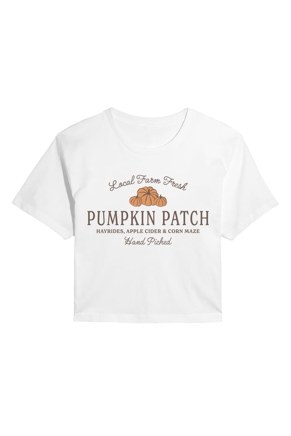 - Pumpkin Patch Cropped Graphic T-Shirt