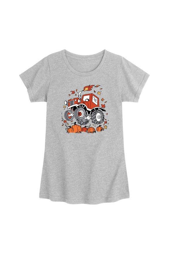 - Pumpkin Patch Monster - Toddler Girls Fitted Short Sleeve T-Shirt