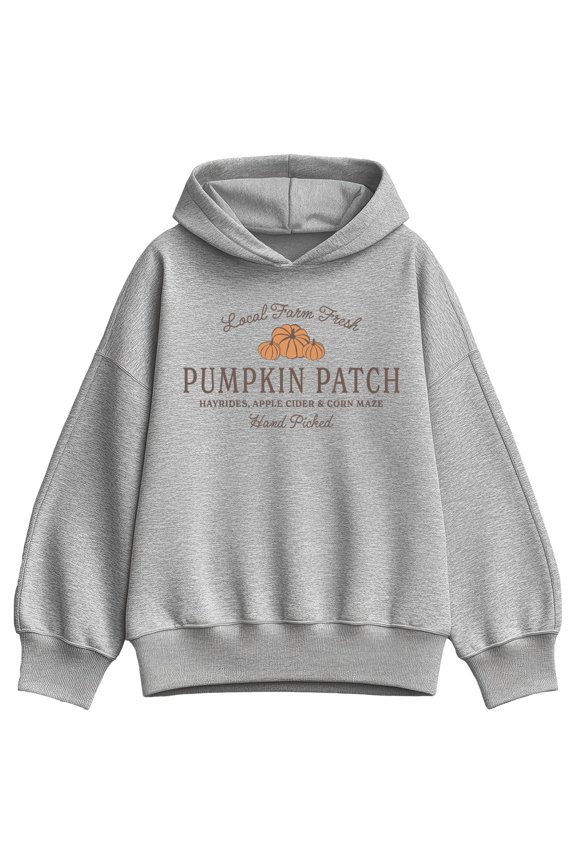 - Pumpkin Patch Oversized Fleece Hoodie Sweatshirt