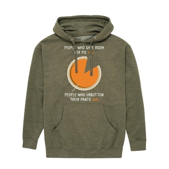 Instant Message - Pumpkin Pie Chart - Adult Pullover Hooded Fleece Sweatshirt