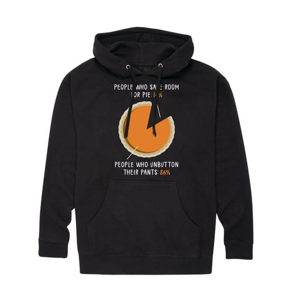 Instant Message - Pumpkin Pie Chart - Adult Pullover Hooded Fleece Sweatshirt