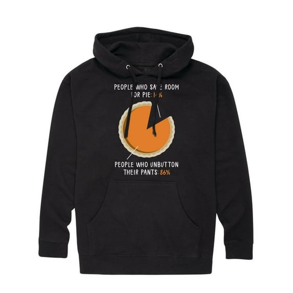 Instant Message - Pumpkin Pie Chart - Adult Pullover Hooded Fleece Sweatshirt
