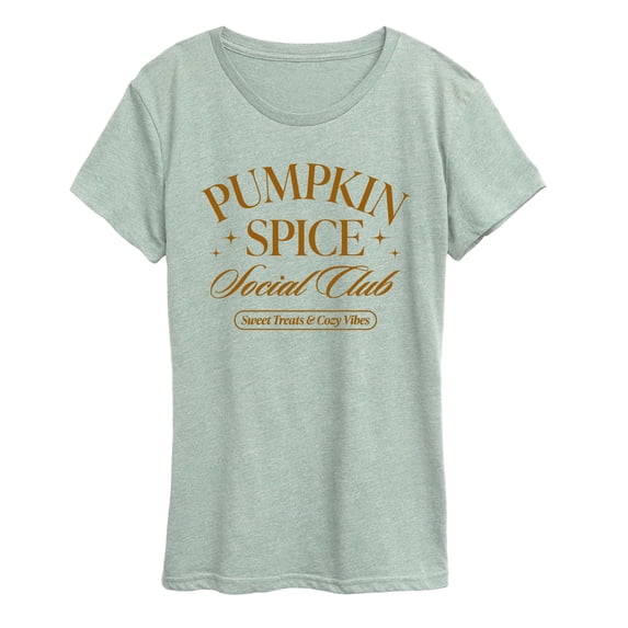 Instant Message - Pumpkin Spice Social Club - Women's Short Sleeve Graphic T-Shirt