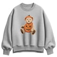 thumbnail image 1 of Instant Message - Pumpkin Teddy Bear Oversized Fleece Crew Sweatshirt, 1 of 4