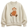 thumbnail image 1 of Instant Message - Pumpkin Teddy Bear Oversized Fleece Crew Sweatshirt, 1 of 4
