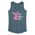 thumbnail image 1 of Instant Message - Punk Rabbit Oh Hell No  - Women's Racerback Tank Top, 1 of 6
