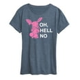 thumbnail image 1 of Instant Message - Punk Rabbit Oh Hell No  - Women's Short Sleeve Graphic T-Shirt, 1 of 6