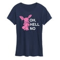 thumbnail image 1 of Instant Message - Punk Rabbit Oh Hell No  - Women's Short Sleeve Graphic T-Shirt, 1 of 6