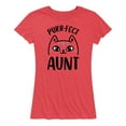 thumbnail image 1 of Instant Message - Purrfect Aunt - Women's Short Sleeve Graphic T-Shirt, 1 of 6