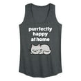 thumbnail image 1 of Instant Message - Purrfectly Happy At Home Cat - Women's Racerback Tank Top, 1 of 6
