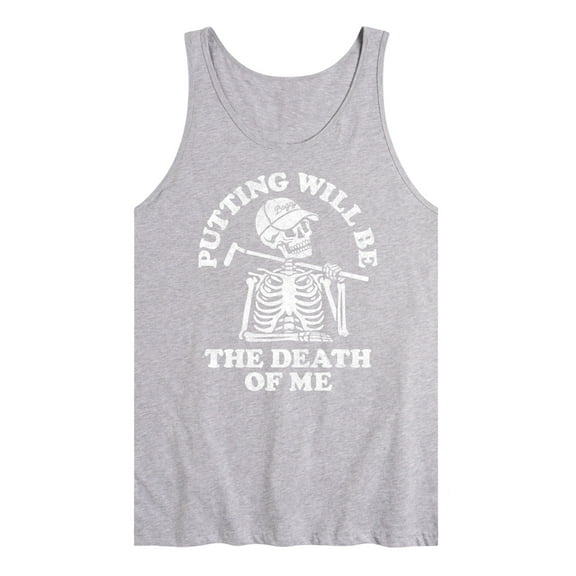 Instant Message - Putting Will Be the Death of Me Skeleton - Men's Jersey Tank Top