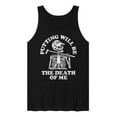 thumbnail image 1 of Instant Message - Putting Will Be the Death of Me Skeleton - Men's Jersey Tank Top, 1 of 6