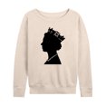 thumbnail image 1 of Instant Message - Queen Sihlouette - Women's Lightweight French Terry Long Sleeve Shirt, 1 of 5