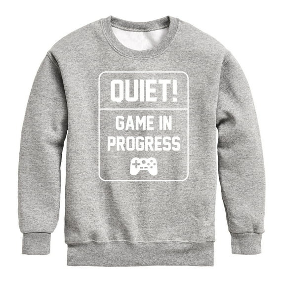 Instant Message - Quiet Game In Progress - Toddler & Youth Crewneck Fleece Sweatshirt