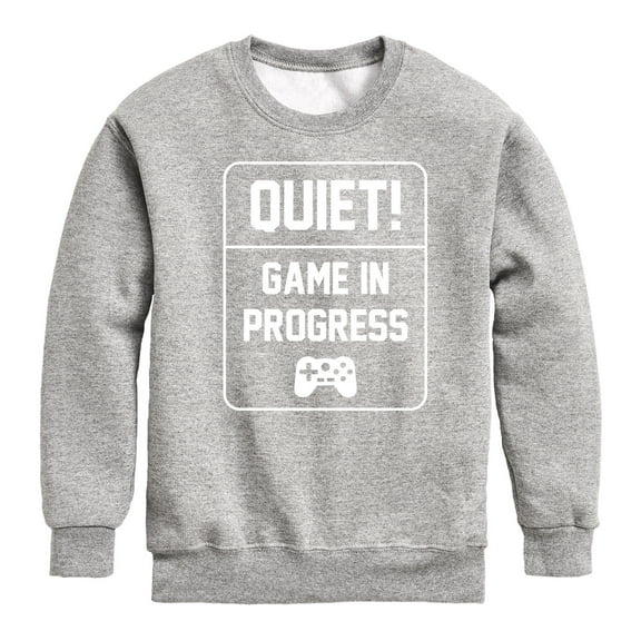 Instant Message - Quiet Game In Progress - Toddler & Youth Crewneck Fleece Sweatshirt