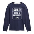 thumbnail image 1 of Instant Message - Quiet Game In Progress - Toddler & Youth Long Sleeve Graphic T-Shirt, 1 of 6