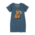 thumbnail image 1 of Instant Message - Quokka Flower - Toddler And Youth Girls Fleece Dress, 1 of 6
