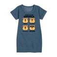 thumbnail image 1 of Instant Message - Quokka Moods - Toddler & Youth Girls Fleece Dress, 1 of 6