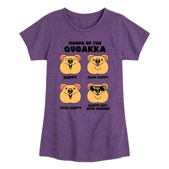 Instant Message - Quokka Moods Fitted Short Sleeve Graphic T-Shirt