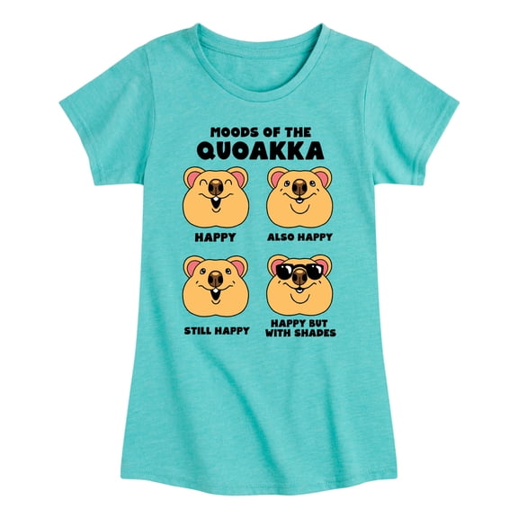 Instant Message - Quokka Moods - Toddler & Youth Girls Short Sleeve Graphic T-Shirt