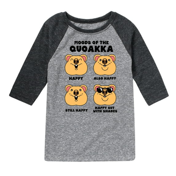 Instant Message - Quokka Moods - Toddler & Youth Raglan Graphic T-Shirt