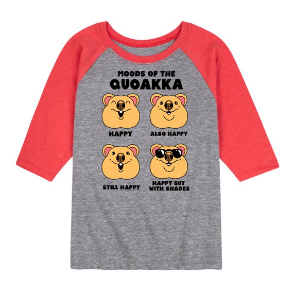 Instant Message - Quokka Moods - Toddler & Youth Raglan Graphic T-Shirt