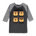 thumbnail image 1 of Instant Message - Quokka Moods - Toddler & Youth Raglan Graphic T-Shirt, 1 of 7
