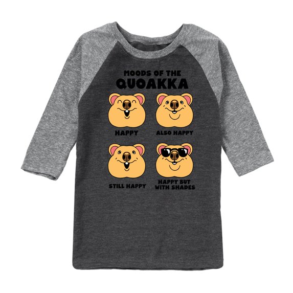 Instant Message - Quokka Moods - Toddler & Youth Raglan Graphic T-Shirt
