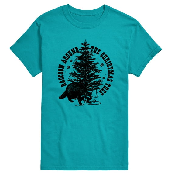 Instant Message - Raccoon Around The Christmas Tree - Men's Short Sleeve Graphic T-Shirt