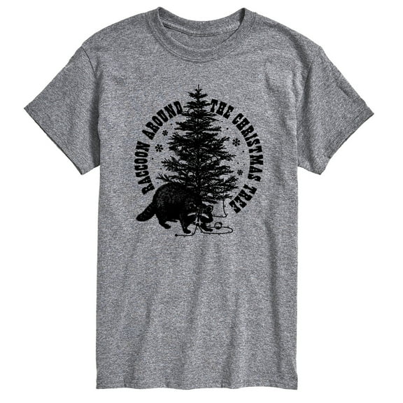 Instant Message - Raccoon Around The Christmas Tree - Men's Short Sleeve Graphic T-Shirt