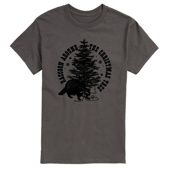 Instant Message - Raccoon Around The Christmas Tree - Men's Short Sleeve Graphic T-Shirt