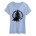 thumbnail image 1 of Instant Message - Raccoon Around The Christmas Tree - Women's Short Sleeve Graphic T-Shirt, 1 of 4