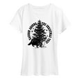 thumbnail image 1 of Instant Message - Raccoon Around The Christmas Tree - Women's Short Sleeve Graphic T-Shirt, 1 of 5