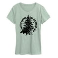 thumbnail image 1 of Instant Message - Raccoon Around The Christmas Tree - Women's Short Sleeve Graphic T-Shirt, 1 of 4