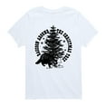 thumbnail image 1 of Instant Message - Raccoon Around The Christmas Tree - Youth Short Sleeve Graphic T-Shirt, 1 of 5