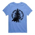 thumbnail image 1 of Instant Message - Raccoon Around The Christmas Tree - Youth Short Sleeve Graphic T-Shirt, 1 of 4