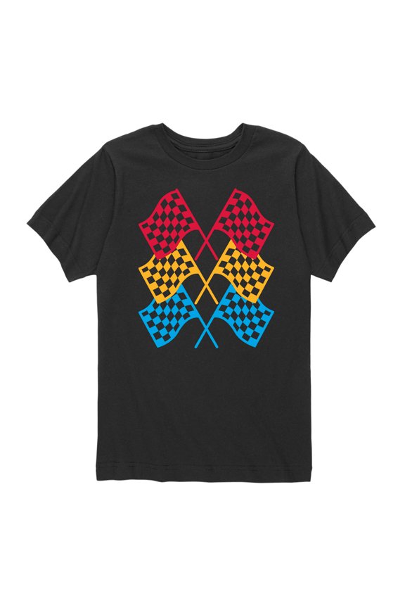 - Race Flags Short Sleeve Graphic T-Shirt