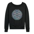 thumbnail image 1 of Instant Message - Radial Watercolor Design - Women's Lightweight French Terry Long Sleeve Shirt, 1 of 6