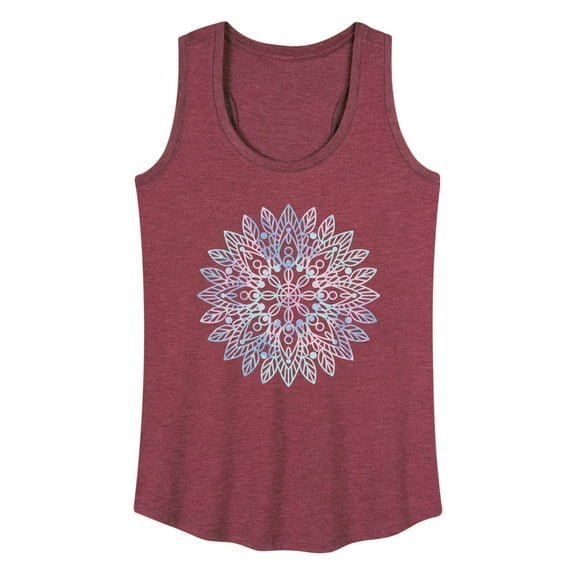 Instant Message - Radial Watercolor Design - Women's Racerback Tank Top