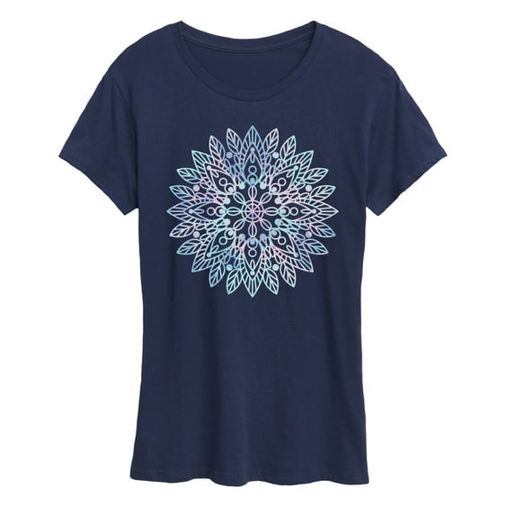 Instant Message - Radial Watercolor Design - Women's Short Sleeve Graphic T-Shirt