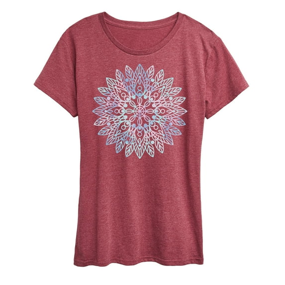 Instant Message - Radial Watercolor Design - Women's Short Sleeve Graphic T-Shirt