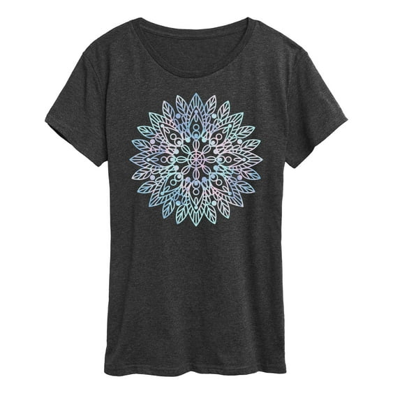 Instant Message - Radial Watercolor Design - Women's Short Sleeve Graphic T-Shirt