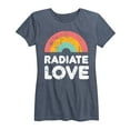 thumbnail image 1 of Instant Message - Radiate Love - Women's Short Sleeve Graphic T-Shirt, 1 of 5