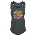 thumbnail image 1 of Instant Message - Rainbow Daisy - Women's Racerback Tank, 1 of 5